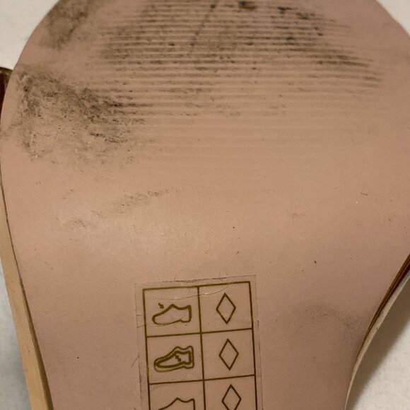 Size 9 Like A New Penny! Metallic Rose Copper Strappy Heels - Picture 7 of 16